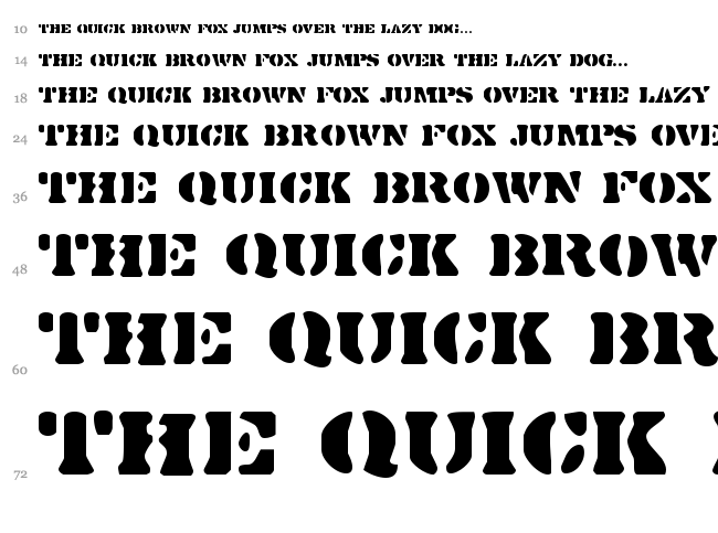 Dirty Bakers Dozen font waterfall